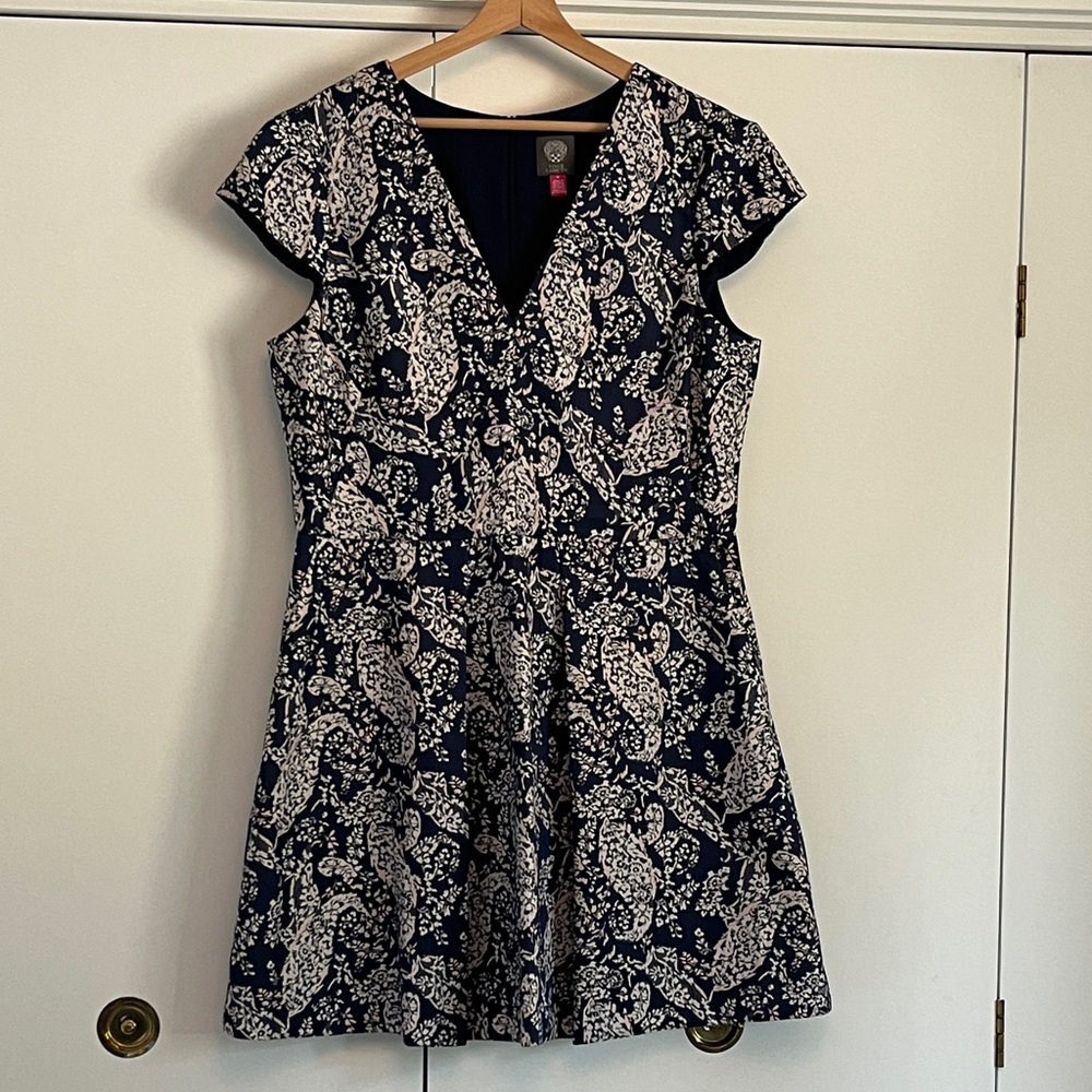 Vince Camuto Navy and White Mini Dress